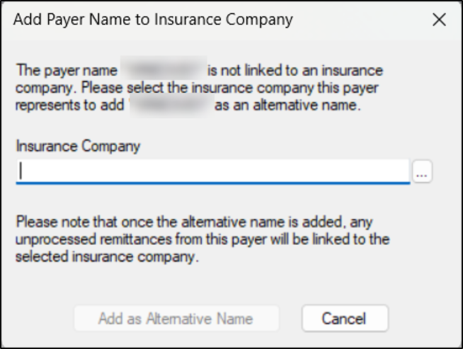 Add Payer Names to Insurance Companies