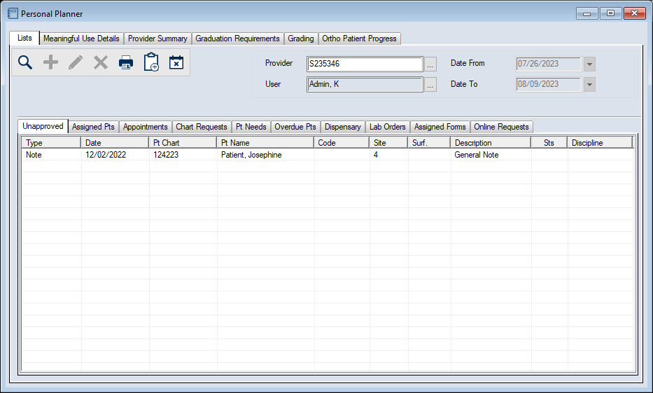 Personal Planner Overview