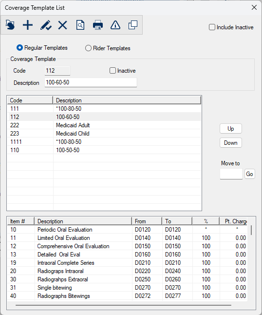 Coverage Templates