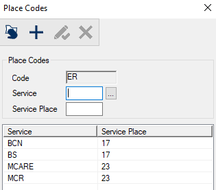 Place Of Service Codes