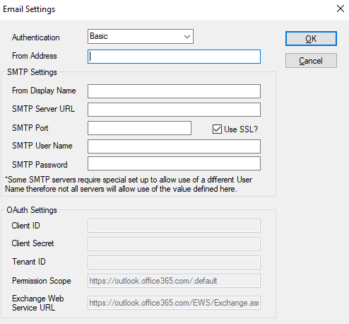 Email Settings